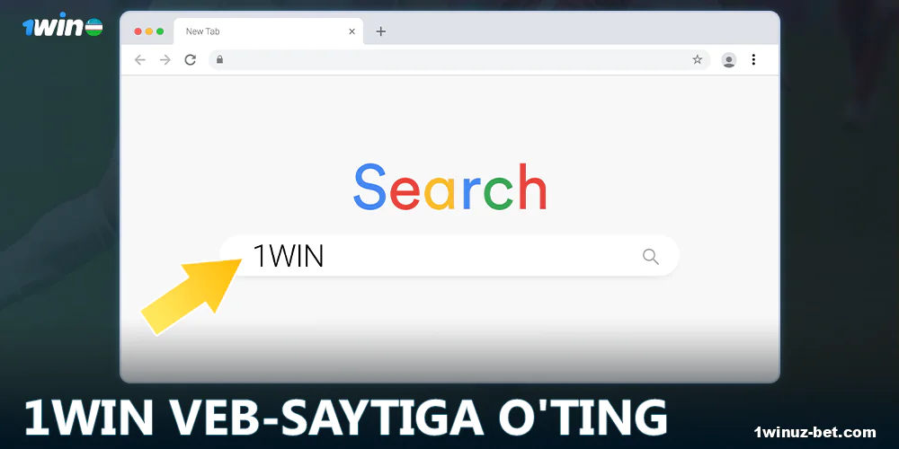 1Win O'zbekistonda ro'yxatdan o'tish tugmasini tanlang.
