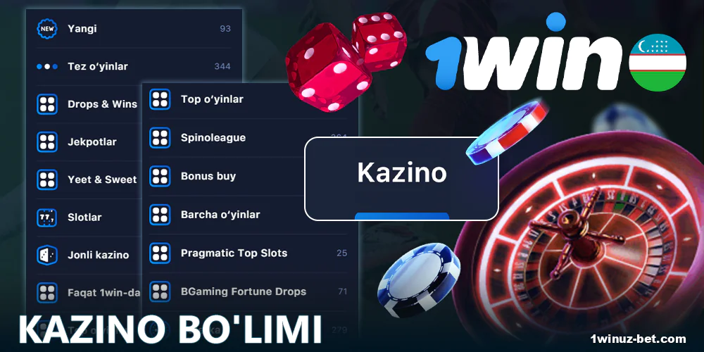 O'zbekistondagi qimor o'yinchilari uchun 1Win dasturi.