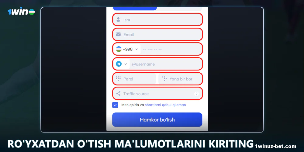 2. To'lovlarni qabul qilmoqchi bo'lgan valyutani tanlang: $ USD, € EUR yoki ₽ RUB.