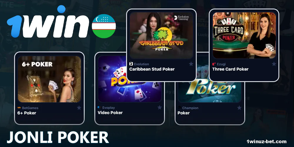 O'zbekistonlik futbolchilar uchun jonli poker 1Win.