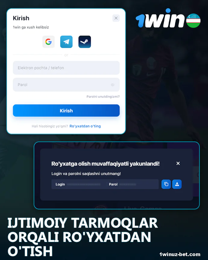 1win platformasida ro'yxatdan o'tish jarayonida siz quyidagi mezonlarga rioya qilishingiz kerak:
